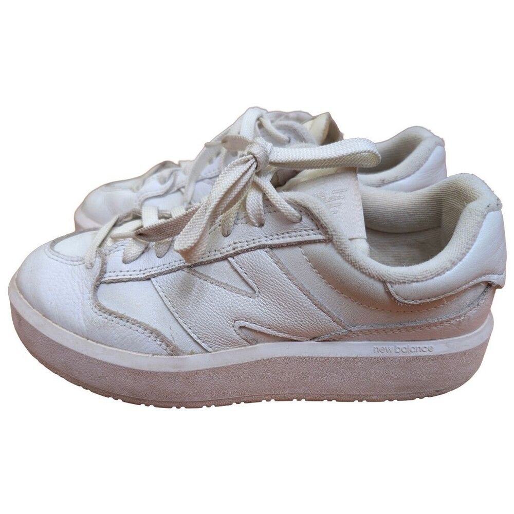 New Balance CT302 Triple White Platform Sneakers Men's 5.5 Women's 7